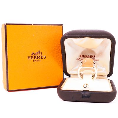 Hermes “Medor” Pyramid Chalcedony & Diamond Ring – 925 #53 with Box. HERMES “Medor” Pyramid 