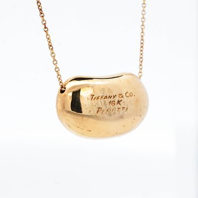 18KYG Tiffany & Co. Bean Pendant Necklace. Brand: Tiffany &amp; Co. 
Metal: 18K Yellow Gold 