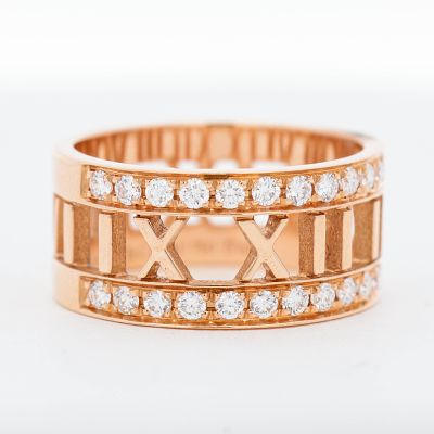 18K Rose Gold Tiffany & Co 0.60ctw Diamond Ring, Size 6. 18K Rose Gold Tiffany &amp; Co 0.60ctw 