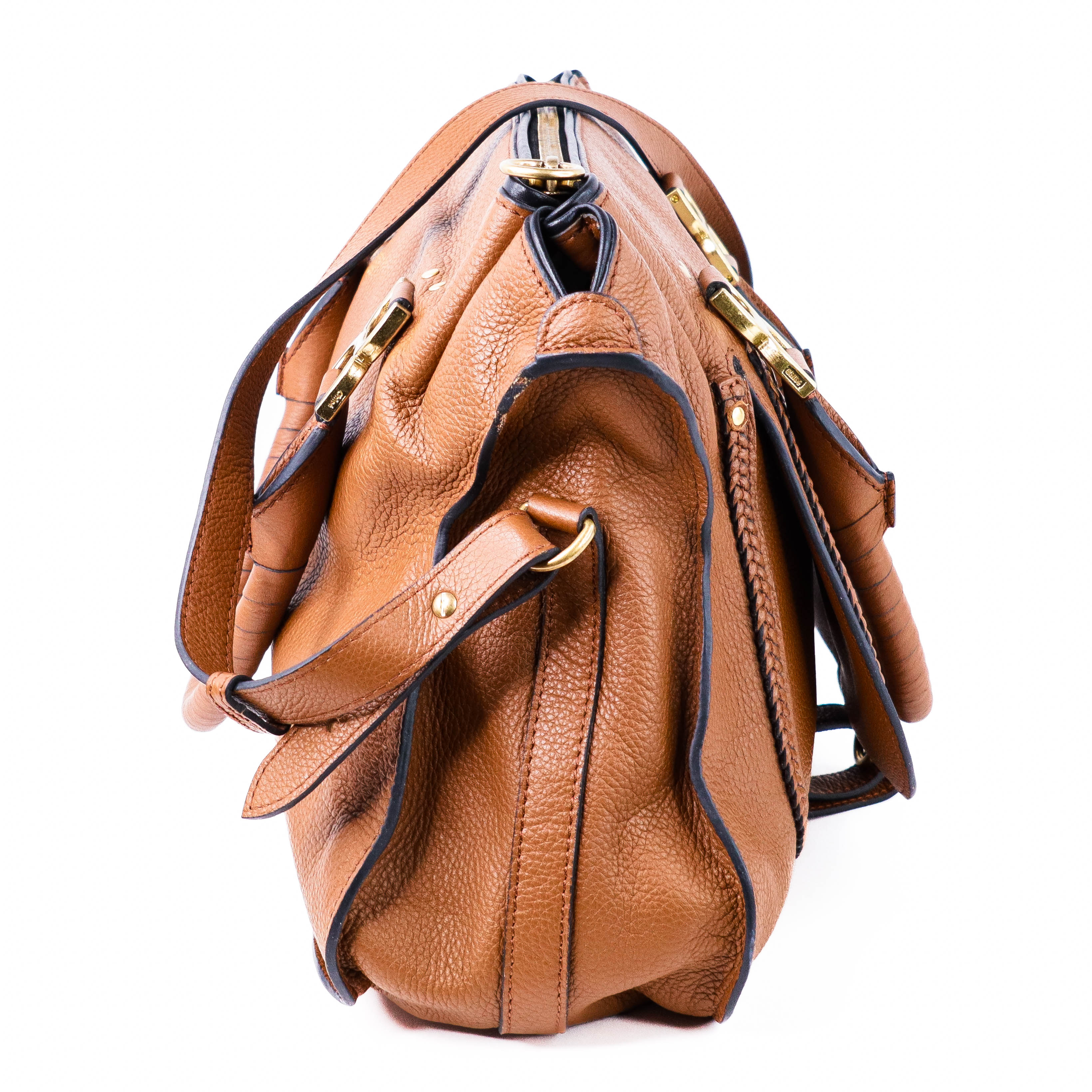 Lot 17 - Authentic Chloe Marcie 2-Way Calfskin Leather Satchel