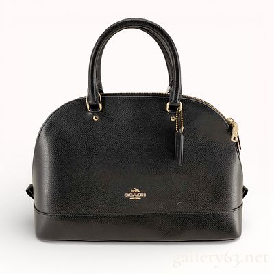 Coach Mini Sierra Satchel Black Leather Handbag. Authentic Coach Mini Sierra Satchel handbag in 