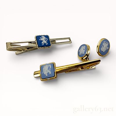 Collection of Wedgwood Jasperware Tie Bars and Cuff Links.