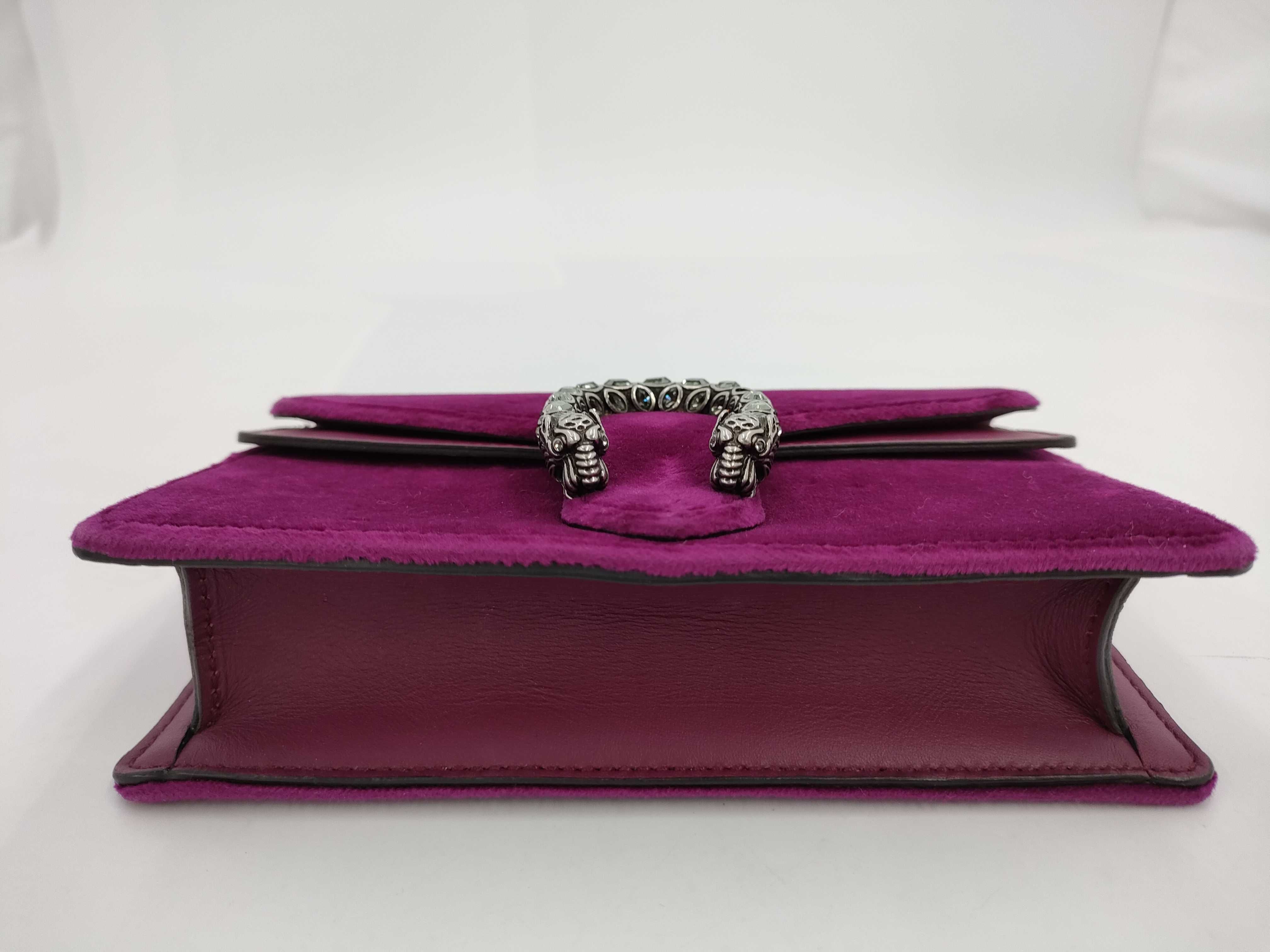 極美品　37　GUCCI　グッチ　デュオニソス　ベロア　チェーン　ミニ　パープル 極美品 37 GUCCI グッチ デュオニソス ベロア チェーン ミニ パープル