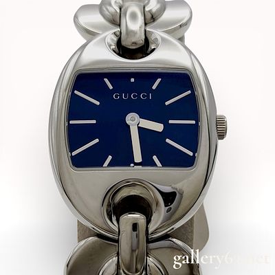 Gucci Marina Chain Stainless Steel Watch with Blue Dial 25mm. Gucci Marina Chain wristwatch 