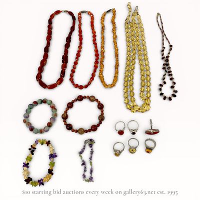 Crazy Sterling Silver Jewelry Lot/Collection: Vintage Estate Rings, Necklaces etc. A 