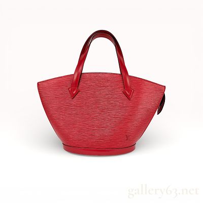 Louis Vuitton Epi Saint-Jacques Red Leather Handbag. Authentic Louis Vuitton Saint-Jacques 