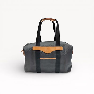 Saint Laurent Canvas Tote Bag with Leather Trim in Grey and Black 45. Authentic Saint Laurent 