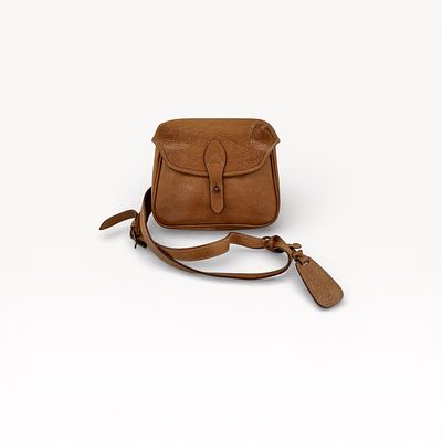 Calvin Klein Leather Shoulder Bag Brown with Flap Closure and Adjustable Strap. Authentic Calvin 