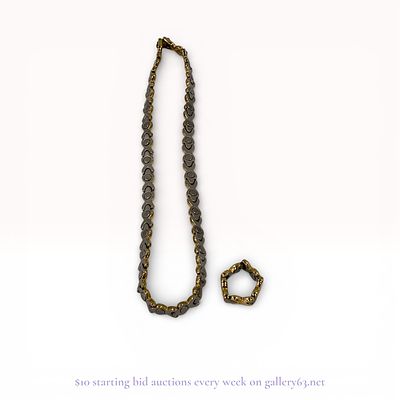 Titanium & Germanium Necklace and Ring Set. Estate lot offered as shown, including all items 