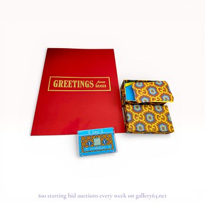 Gucci Novelty Quiz Card and Cassette Tape Set – Vintage Designer Collectibles Lot. Estate lot 