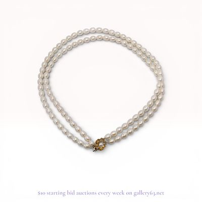 Baroque Pearl Necklace with Sterling Silver Clasp 62 grams. Estate lot offered as shown 