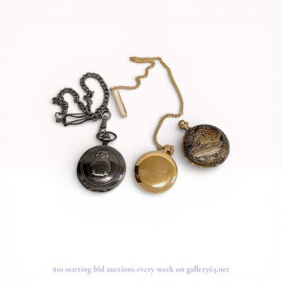 Grouping Of Three Pocket Watches including Seiko 7N07-001A. Group of three pocket watches, each 