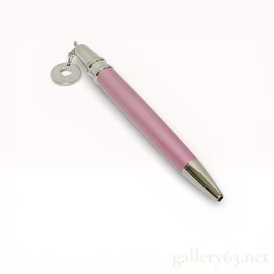 Cartier Pink Ballpoint Pen with Heart Charm Accent. Cartier ballpoint pen featuring a pink 