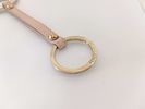 FENDI Circle Logo Keychain 17cm Gold tone & pastel pink very cute. Authentic Fendi gold-tone Image - 6