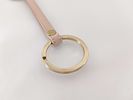 FENDI Circle Logo Keychain 17cm Gold tone & pastel pink very cute. Authentic Fendi gold-tone Image - 8