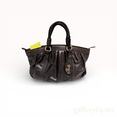 Bally Brown Leather Satchel with Logo Tag. Authentic Bally Brown Leather Satchel with Logo Tag 