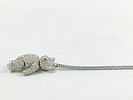 Christian Dior Articulated Teddy Bear Necklace. Authentic Christian Dior silvertone metal and Image - 3