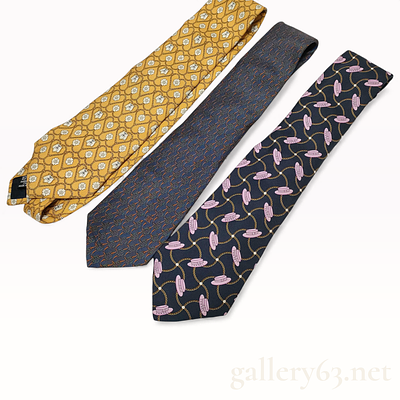 Chanel And Celine Silk Tie Lot Of 3 - 2 Chanel, 1 Celine. Designer tie assortment having three 