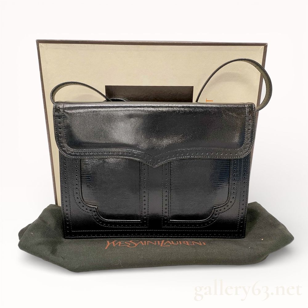 Yves Saint Laurent Lizard-Skin One Shoulder Formal Bag. Authentic.Yves Saint Laurent one 