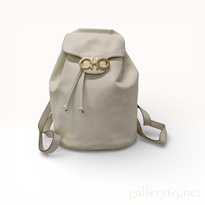 Salvatore Ferragamo Gancini Backpack. Authentic Salvatore Ferragamo Gancini backpack in cream 