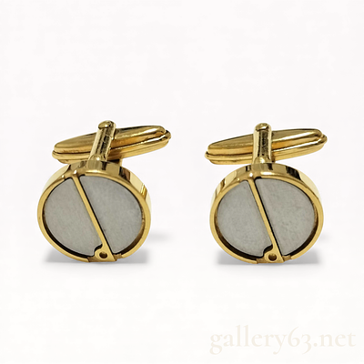 Dunhill 10g Gold Plate Silver Cufflinks. Authentic Dunhill 10g Gold Plate Silver Cufflinks