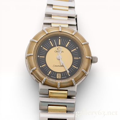 OMEGA Seamaster Dynamic Stainless Steel and Gold Tone – Black/Champagne Dial, Date 26mm. Omega 