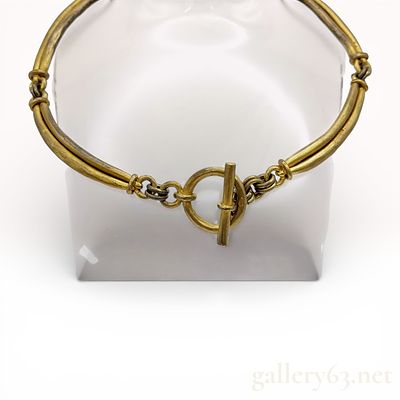 Herm&egrave;s Bijouterie Fantaisie Collar Necklace Gold Plated. Authentic Herm&egrave;s choker necklace from 