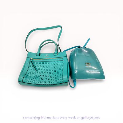 Kate Spade and Furla Handbag 2-Piece Set Estate Lot. Estate lot offered as shown, including all 