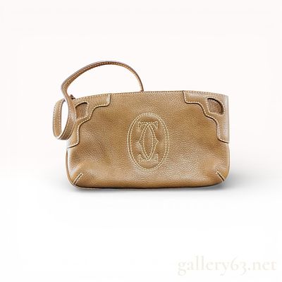 Cartier Marcello Clutch Bag with Dust Bag. uthentic Cartier Marcello clutch bag in bronze 
