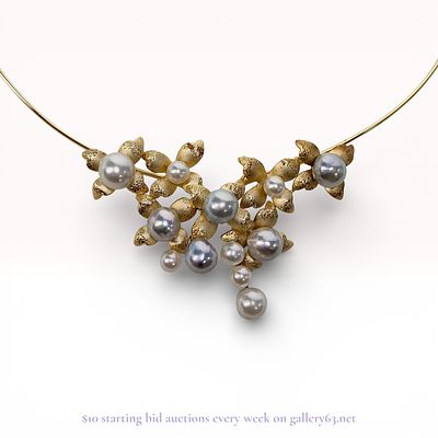 Yurima Sterling Silver Gold Vermeil Choker Necklace Estate Lot, 23.1g. Estate lot offered as 