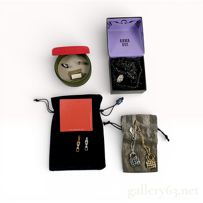 Mixed Tone Beaded Necklaces and Handbag Charms, Anteprima and Anna Sui Designer Lot. A 