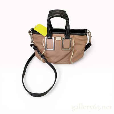 Chlo&eacute; Ethel Bicolor Leather Mini Satchel. Chlo&eacute; Ethel mini satchel in bicolor grained leather 