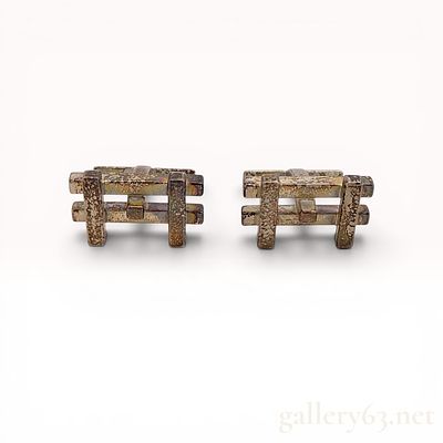 A Pair of Tiffany & Co. Frank Gehry Sterling Silver Cufflinks. Tiffany &amp; Co. sterling silver 