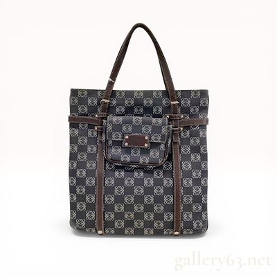 Loewe Anagram Monogram Coated Canvas Tote Bag. Loewe vertical tote bag featuring the signature 