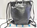 Bottega Veneta Black Leather Perforated Drawstring Backpack Tote. Bottega Veneta convertible Image - 1