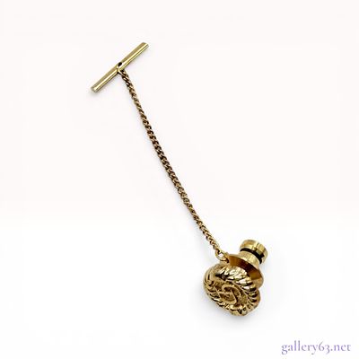 Christian Dior Monsieur Gold-Tone Logo Tie Tack with Safety Chain. Christian Dior Monsieur tie 
