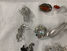 A Collection of 15 Vintage Costume Jewelry Brooches and Pins. This assortment of 15 vintage Image - 1