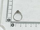Solitaire Style Fashion Ring with Green Stone in G Silver. Solitaire style fashion ring Image - 1