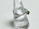 Solitaire Style Fashion Ring with Green Stone in G Silver. Solitaire style fashion ring Image - 3