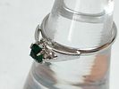 Solitaire Style Fashion Ring with Green Stone in G Silver. Solitaire style fashion ring Image - 4