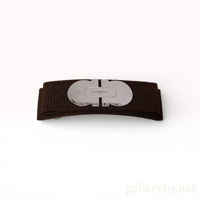 Salvatore Ferragamo Gancini Grosgrain Ribbon Hair Barrette. Salvatore Ferragamo hair barrette 