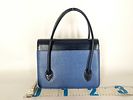 Burberrys Vintage Two-Tone Leather Top Handle Bag. Burberrys vintage top handle bag Image - 2