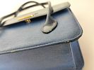 Burberrys Vintage Two-Tone Leather Top Handle Bag. Burberrys vintage top handle bag Image - 6