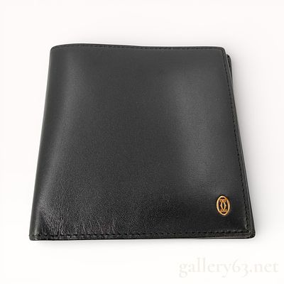 Cartier Pasha de Cartier Black Leather Bifold Wallet. Cartier Pasha de Cartier bifold wallet in 