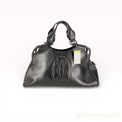 Cartier Marcello de Cartier Large Black Leather Shoulder Bag. Cartier Marcello de Cartier 