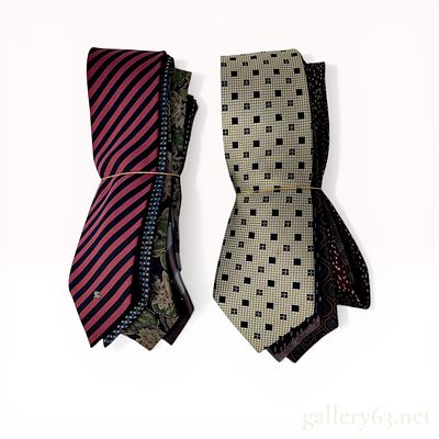 An Assortment of Designer Silk Neckties including Christian Dior, Burberry, Yves Saint Laurent 