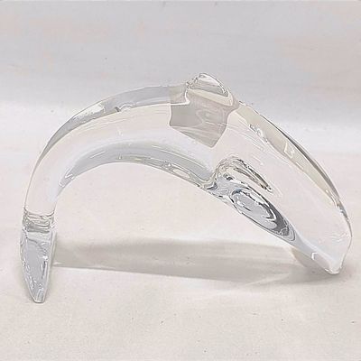Baccarat Crystal Diving Dolphin Figurine. Baccarat clear lead crystal diving dolphin figurine 