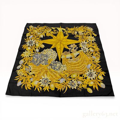 Hermes Passiflores Silk Scarf. Hermes silk scarf in the Passiflores pattern, first issued circa 