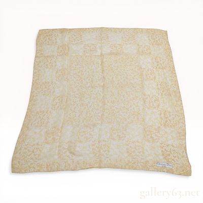 Christian Dior Sports Printed Silk Scarf. Christian Dior Sports large square scarf. The cream 