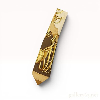 Hermes Equestrian Motif Silk Necktie. Hermes Paris silk necktie featuring a screen-printed 